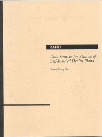 Cover of Data sources for studies of self-insured health plans by Short, Pamela Farley