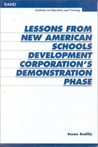 Cover of Lessons from New American Schools Development Corporation's demonstration phase by Susan J. Bodilly
