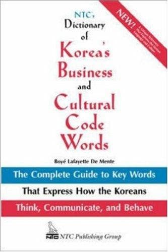 Cover of NTC's dictionary of Korea's business and cultural code words by Boye De Mente
