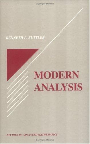 Cover of Modern analysis by Kenneth Kuttler