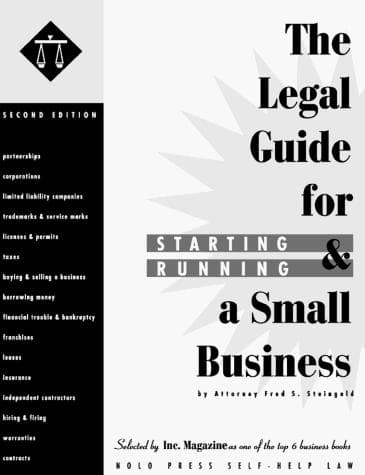 Cover of Legal guide for starting & running a small business by Fred Steingold