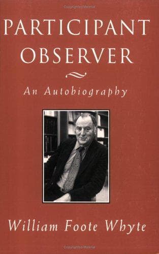 Cover of Participant observer by Whyte, William Foote