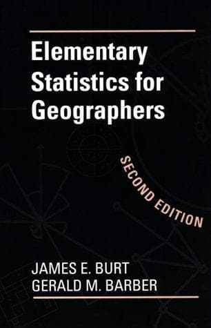 Cover of Elementary statistics for geographers by James E. Burt