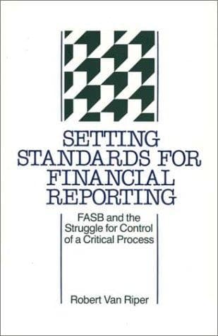 Cover of Setting standards for financial reporting by Van Riper, Robert