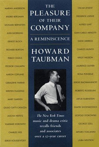 Cover of The pleasure of their company by Hyman Howard Taubman