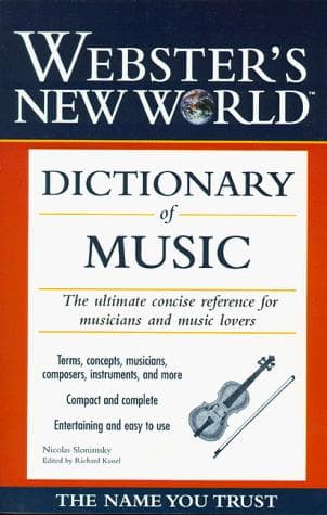 Cover of Webster's New World dictionary of music by Nicolas Slonimsky