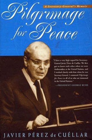 Cover of Pilgrimage for peace by Javier Pérez de Cuéllar