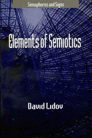 Cover of Elements of semiotics by David Lidov