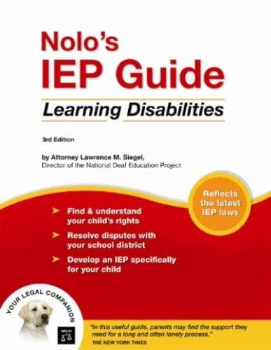 Cover of Nolo's IEP Guide by Lawrence M. Siegel