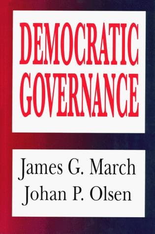Cover of Democratic governance by James G. March