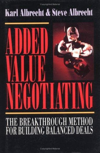 Cover of Added value negotiating by Karl Albrecht