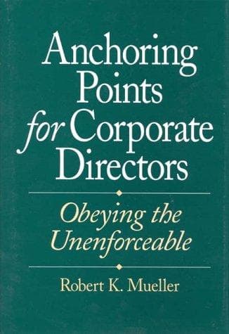 Cover of Anchoring points for corporate directors by Robert Kirk Mueller