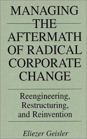 Cover of Managing the aftermath of radical corporate change by Eliezer Geisler