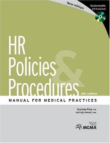 Cover of HR policies & procedures manual for medical practices by Courtney H. Price
