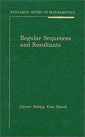 Cover of Regular sequences and resultants by Günter Scheja