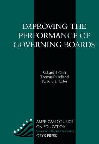 Cover of Improving the performance of governing boards by Richard Chait
