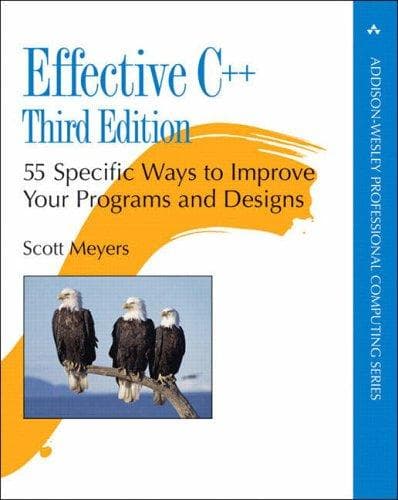 Cover of Effective C++ by Scott Meyers