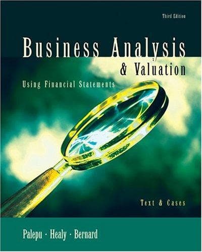 Cover of Business Analysis and Valuation by Krishna G. Palepu