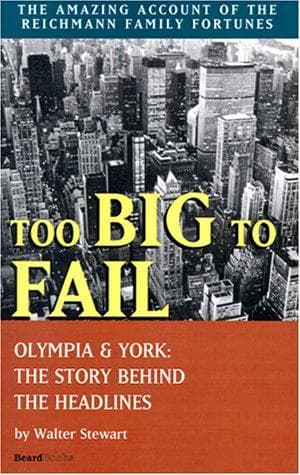Cover of Too big to fail by Walter Stewart