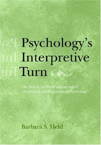 Cover of Psychology's Interpretive Turn by Barbara S. Held