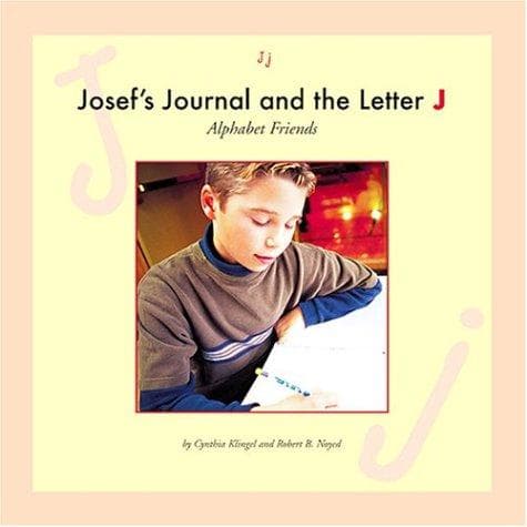 Cover of Josef's journal and the letter J by Cynthia Fitterer Klingel
