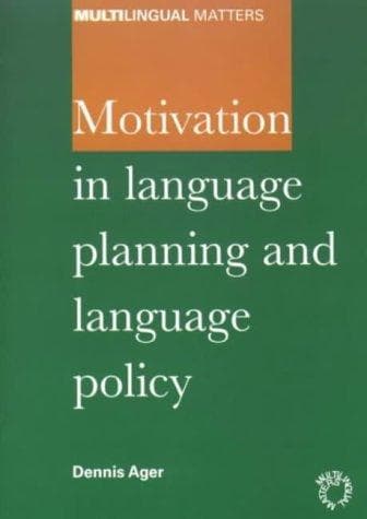 Cover of Motivation in language planning and language policy by D. E. Ager