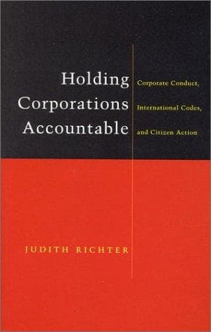 Cover of Holding Corporations Accountable by Judith Richter