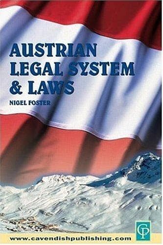 Cover of Austrian legal system & laws by Nigel G. Foster