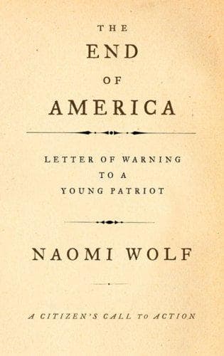 Cover of The end of America by Naomi Wolf