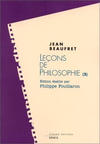 Cover of Leçons de philosophie by Jean Beaufret