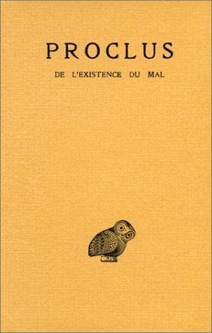 Cover of De malorum subsistentia by Proclus Diadochus