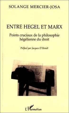 Cover of Entre Hegel et Marx by Solange Mercier-Josa