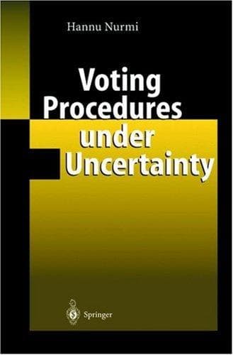 Cover of Voting Procedures under Uncertainty by Hannu Nurmi