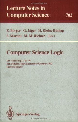 Cover of Computer science logic by Workshop on Computer Science Logic (6th 1992 San Miniato, Italy)