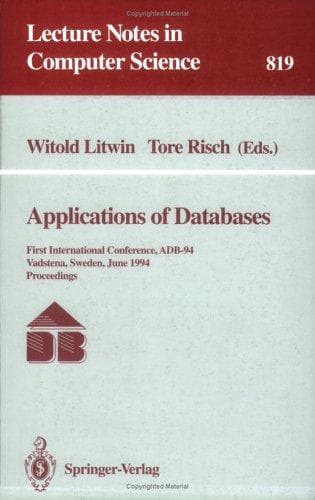 Cover of Applications of databases by ADB '94 (1994 Vadstena, Sweden)