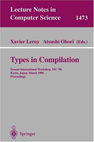 Cover of Types in compilation by TIC'98 (1998 Kyoto, Japan)