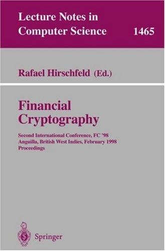 Cover of Financial cryptography by FC '98 (1998 Anguilla)