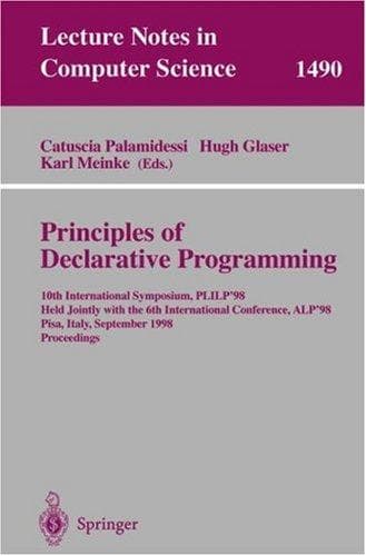 Cover of Principles of declarative programming by PLILP'98 (1998 Pisa, Italy)