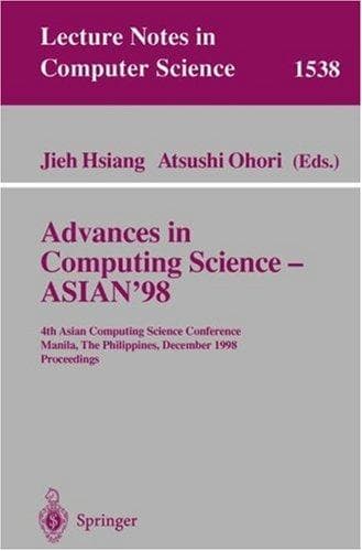 Cover of Advances in computing science, ASIAN '98 by Asian Computing Science Conference (4th 1998 Manila, Philippines)