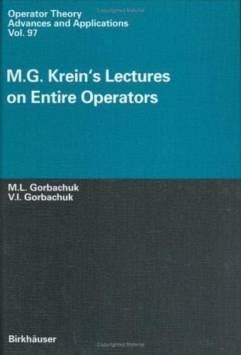 Cover of M.G. Krein's lectures on entire operators by M. L. Gorbachuk