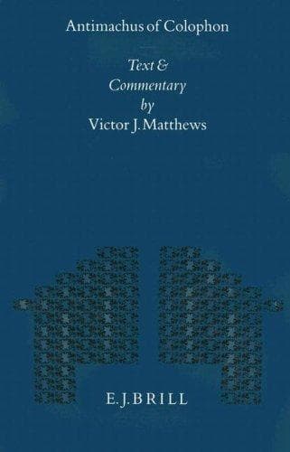 Cover of Antimachus of Colophon by Antimachus of Colophon