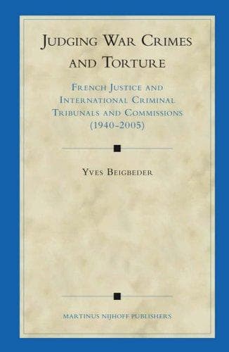 Cover of Judging War Crimes and Torture by Yves Beigbeder