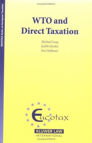 Cover of WTO and direct taxation by Lang, Michael Dr