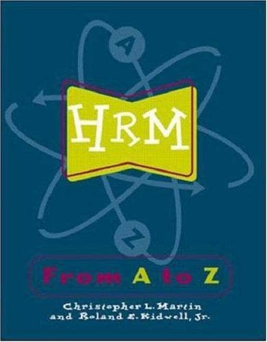 Cover of HRM from A-Z by Christopher L Martin