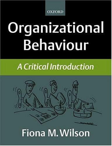Cover of Organizational Behaviour by Fiona M. Wilson
