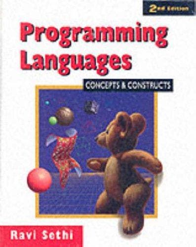 Cover of Programming languages by Ravi Sethi