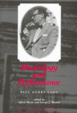 Cover of Musicology and performance by Paul Henry Lang