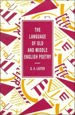 Cover of The language of old and Middle English poetry by G. A. Lester