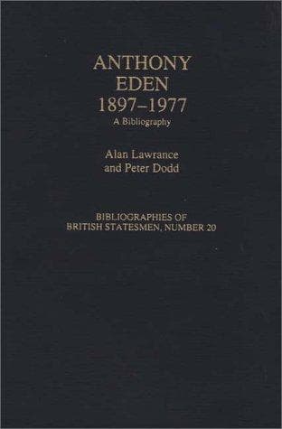 Cover of Anthony Eden, 1897-1977 by Alan Lawrance