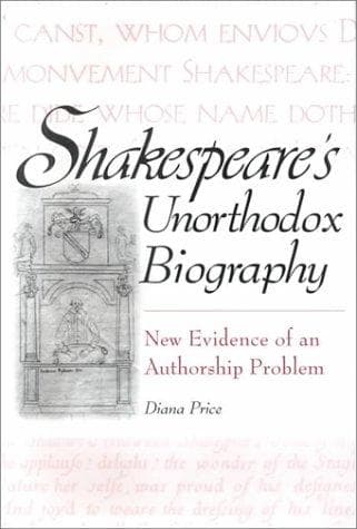 Cover of Shakespeare's unorthodox biography by Diana Price